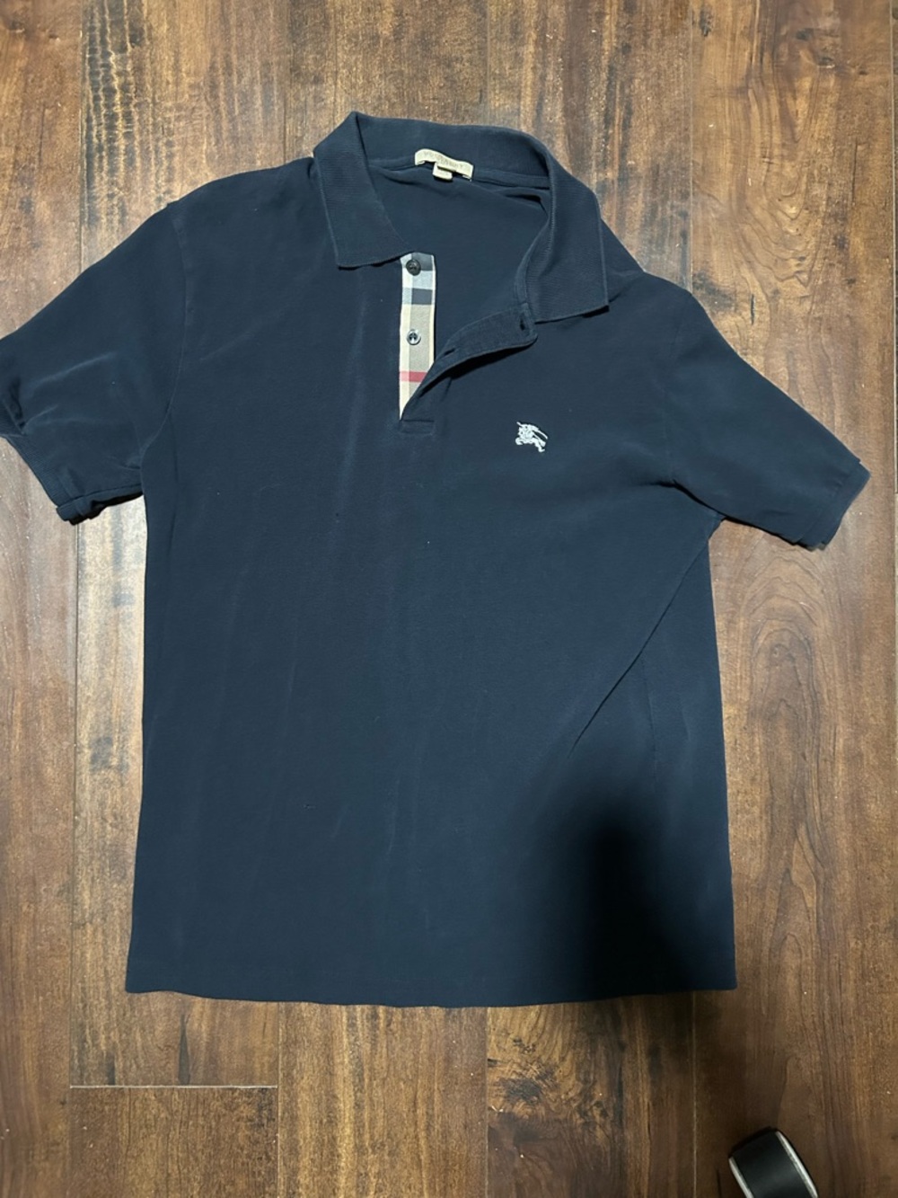 Burberry Black Short-Sleeve Polo Shirt